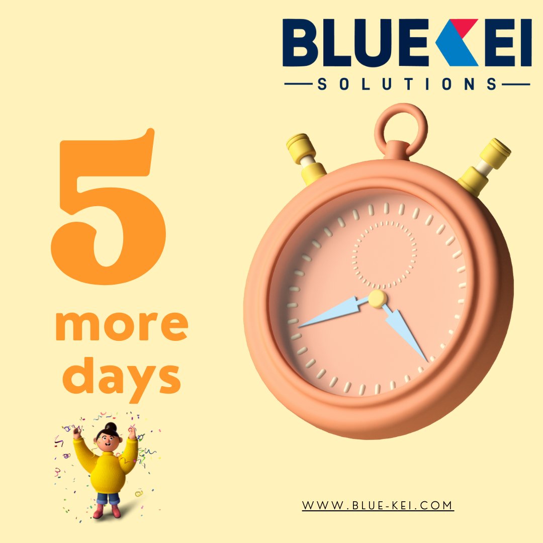 ConnectBlueKei's tweet photo. The countdown begins just 5 days to go! ⏳
We’re gearing up for an exciting new chapter at BlueKei Solutions.
Stay tuned, stay inspired the future is bright!
#BlueKeiSolutions #Countdown #Training #FutureReady #StayTuned #ShapingTheFuture https://t.co/VfZ6dHlKZI