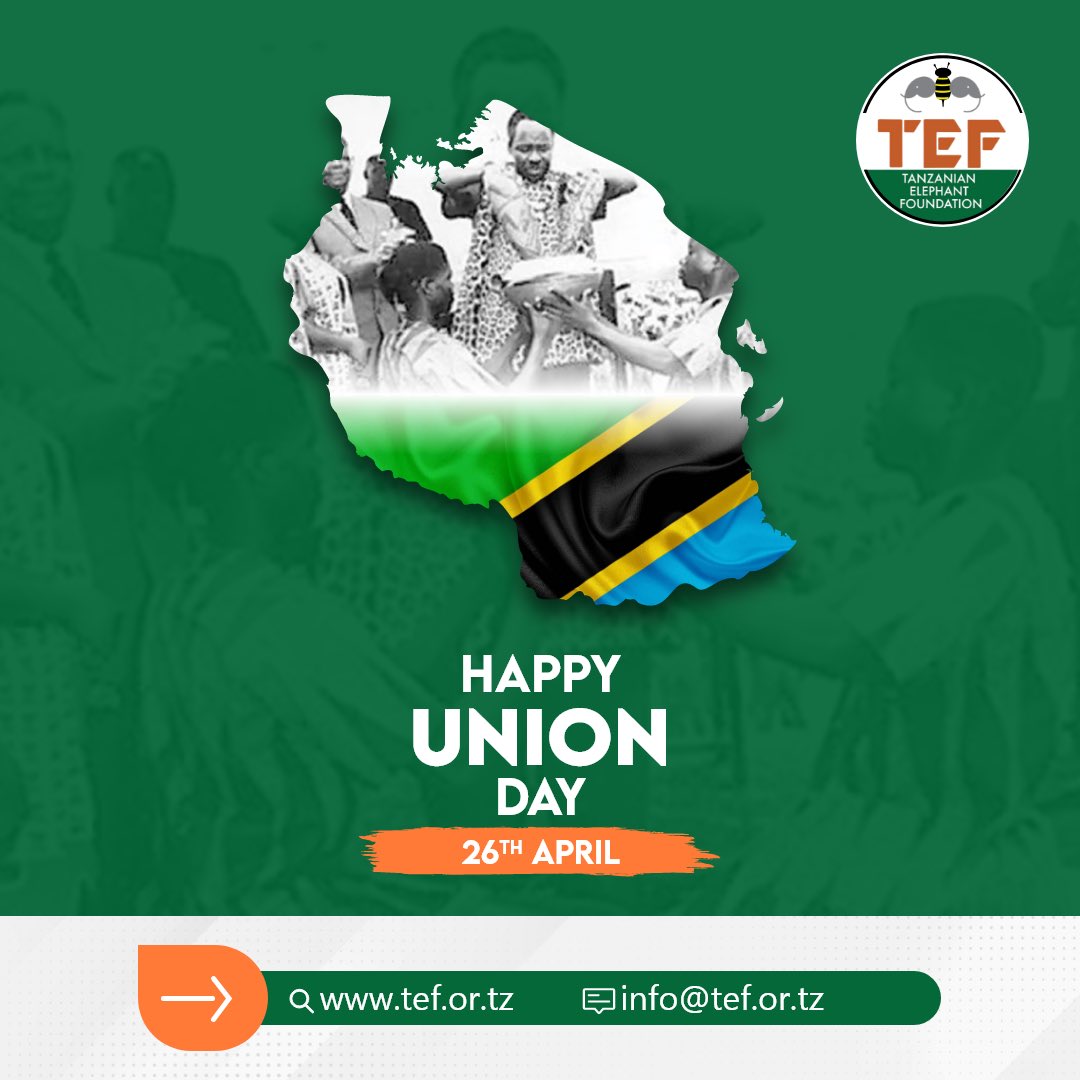 🇹🇿Happy Union Day from all of us at @tanzanianelephant_foundation

🤝Join hands with us in making a difference, be part of the movement to protect elephants for the future generations💚🐘

#UnionDay #TanzanianElephantFoundation #ProtectElephants #Conservation