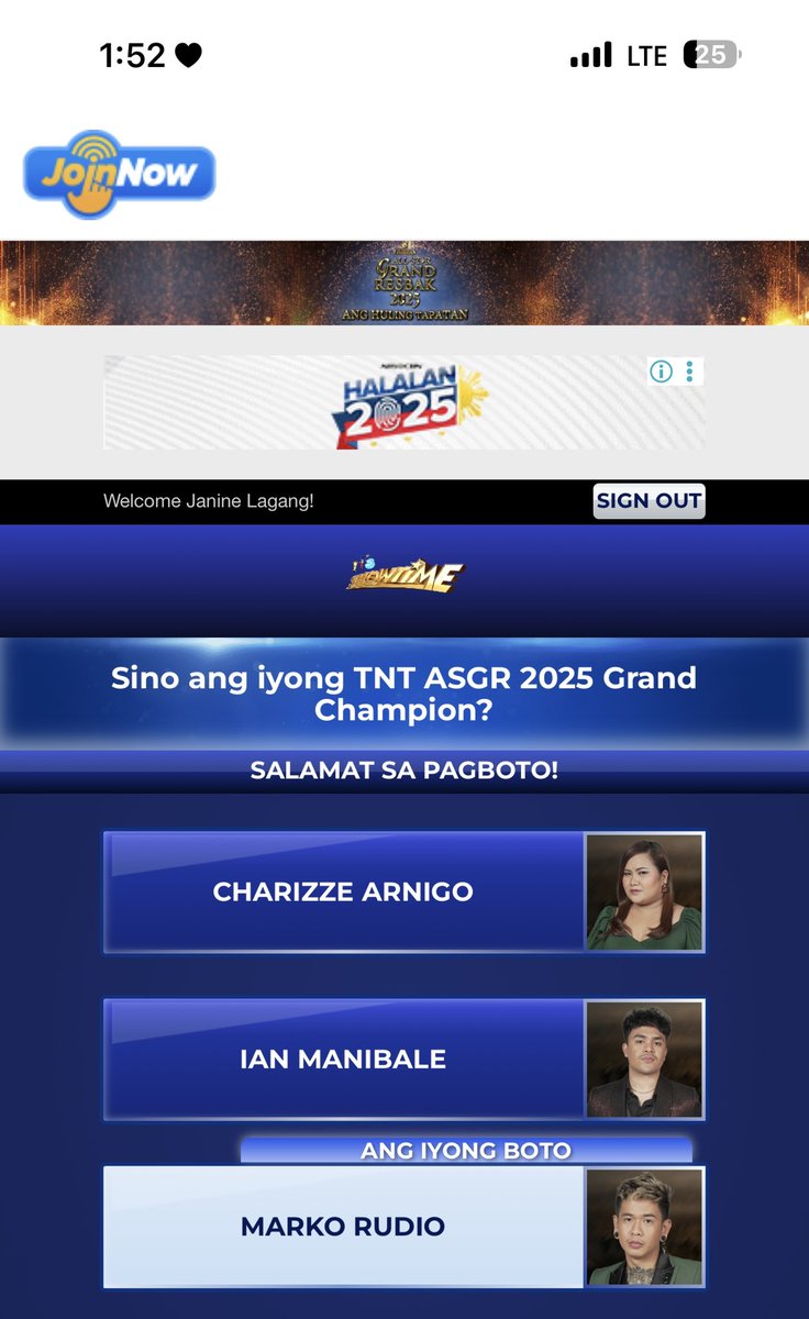 janinelagang's tweet photo. Okay na ‘to! ✨ #MarkoRudio #TNTGrandResbakAngHulingTapatan https://t.co/9BW7SFKcFe