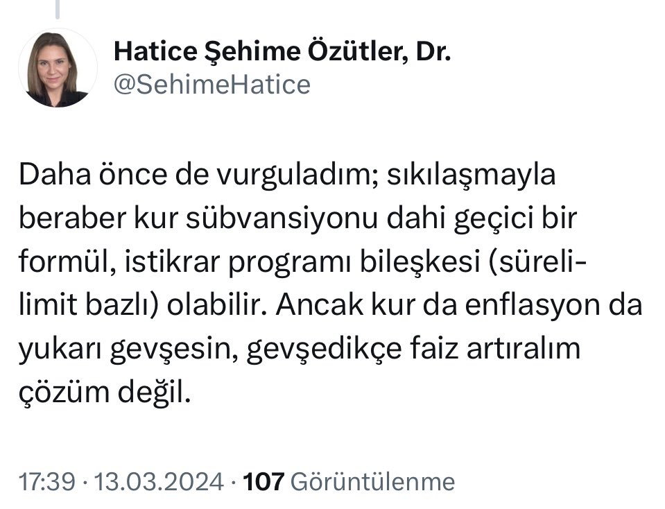 SehimeHatice's tweet photo. Kur sübvansiyonu ile kamunun yükleneceği maliyet nihayetinde kendi ülkemize katma değer olarak dönecekti. Bu heterodoks denilip de heterodoks olmayan politikalardan daha heterodoks ve istikrarlı bir epistemolojik kopuş olurdu. Programsız program ancak kur hedefli faiz işletir. https://t.co/3scJ7KzpnR