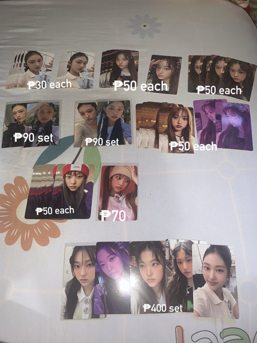 _maicalee's tweet photo. wts lfb ph | decluttering sale

newjeans haerin photocards 

₱ in each pic 
- if take all ₱1k (18 pcs except dupes) free pf 
- flash exp / gcash
- prio payo / can do long dop
- comment or dm to claim

t. njz newjeans hanni danielle dani minji haerin hyein pc get up omg album ph https://t.co/XUrQqWethS