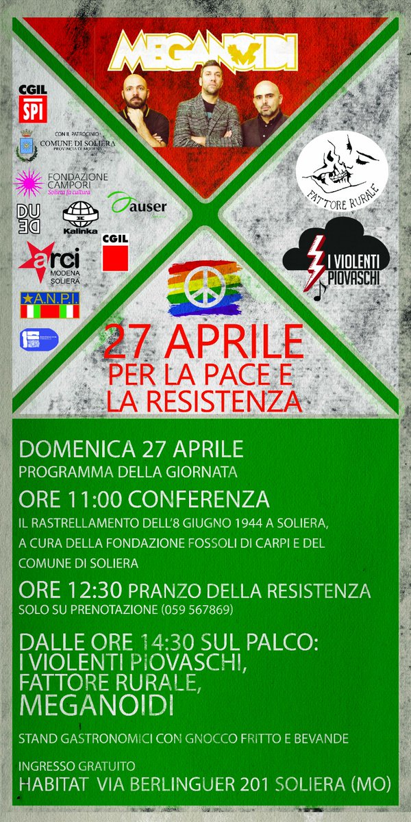 #27aprile
#Soliera
#Meganoidi