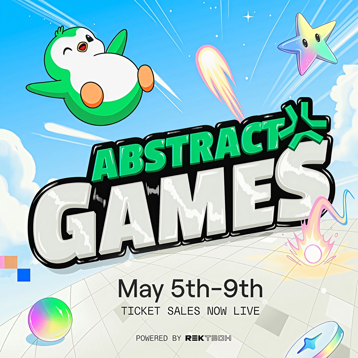 jochef1995's tweet photo. ✳️@AbstractChain Games Entry Ticket✳️

🚀From May 5-9, the Abstract Games community tournament will take place!

Play 4 mini-games, one per day, and rank in the top 100 on the leaderboard to win various rewards like NFTs, meme coins, XP, USDC, and more.

#Abstract #rektech https://t.co/KjOyYLnPY9
