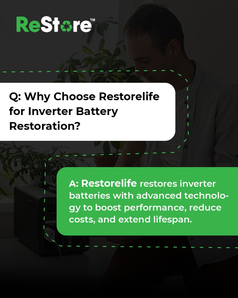 Restorelife_'s tweet photo. Give your inverter batteries a second life! 🔋 Restorelife boosts performance, cuts costs, and extends battery life with smart tech. 🌱
 Visit: https://t.co/3b6HwrbWkI
#Restorelife #BatteryRestoration #GoGreen #SmartEnergy https://t.co/uO33Yrr7TK