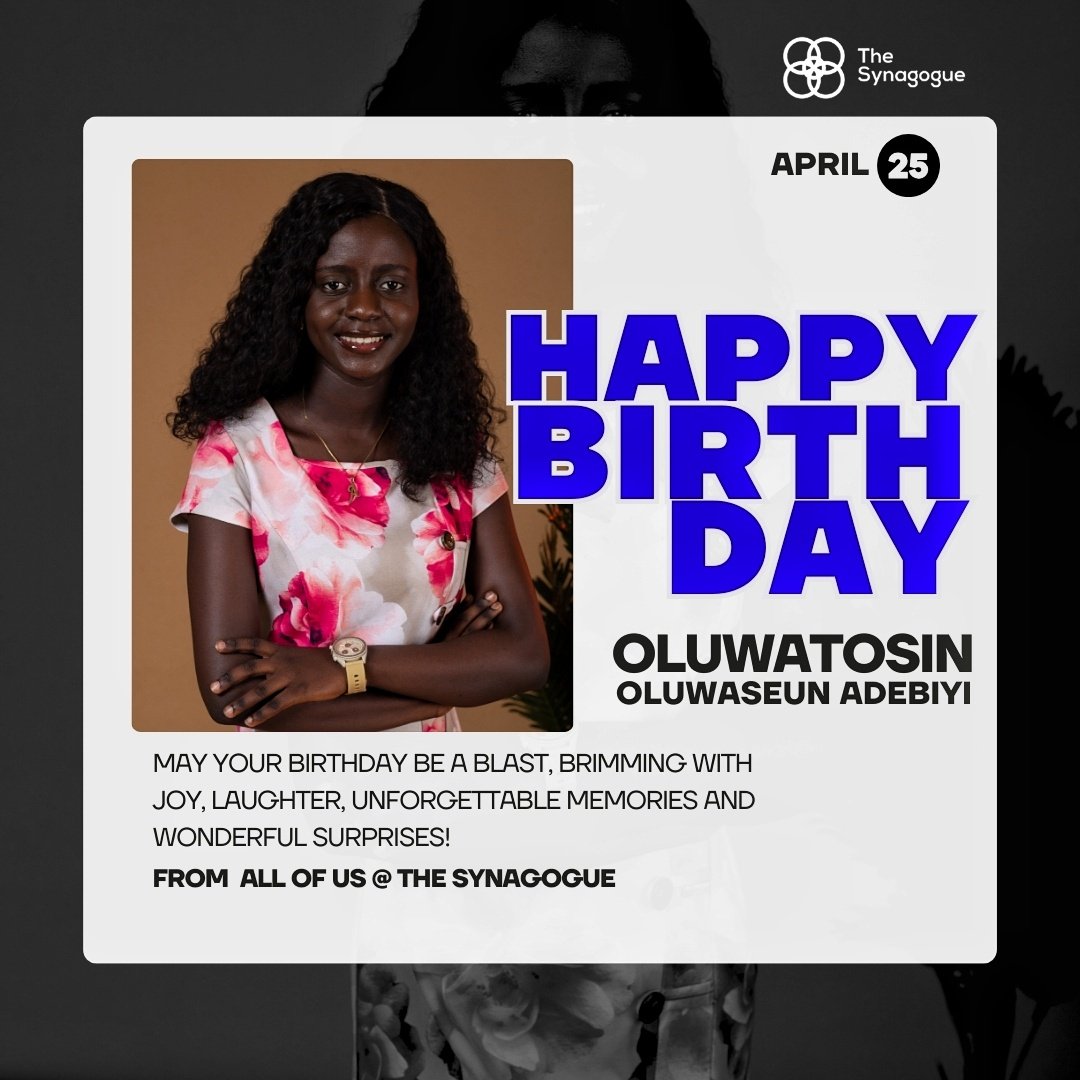 Thesynagogue_'s tweet photo. Happy birthday in arrears @tosinadebi. We love and celebrate you🌟❤️
#Celebration
#OluwatosinAdebiyi
#Favoured
#Growth
#Community
#Impact
#ASynagogueVIP😊
#TheSynagogue⭐ https://t.co/mBbs8dEgMQ