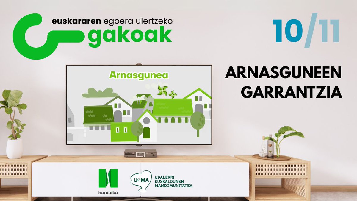 Euskararen egoera ulertzeko GAKOAK 10/11  
Arnasguneen garrantzia. 
Euskara arnasgunerik gabe geratzeko bidean doa.  labur.eus/GAKOAK10