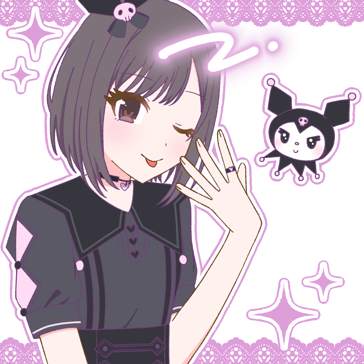 M0RI_59's tweet image. 🐰🖤💜
#prsk_FA #東雲絵名