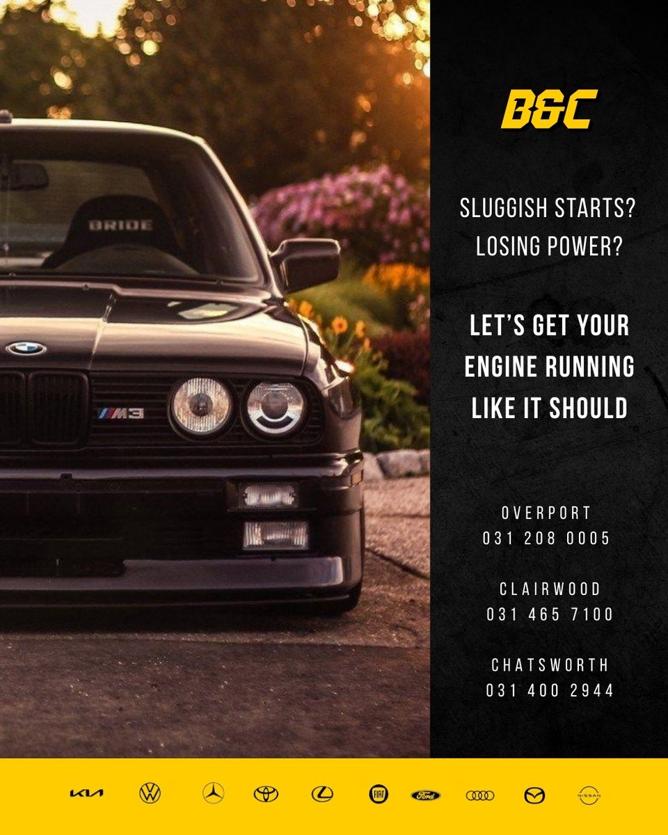 BrakeClutchKF's tweet image. Car burning more fuel or losing power?🚗Don’t ignore the signs!

We fine-tune engines for peak performance &amp;amp; fuel efficiency. Petrol &amp;amp; diesel models welcome. ✅️

Visit us in Overport, Chatsworth, or Clairwood! #EngineProblems #DurbanMechanic #CarFixSA #DriveBetterSA