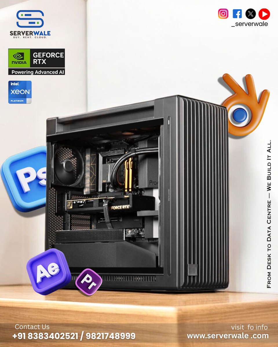 Serverwale's tweet image. -Creators, Editors, Studios:
-Your laptop can&apos;t keep up.
-You need a powerhouse. 
-Custom Workstations.
-Rendering Servers.
-Cloud Backup.
&amp;gt;-We build it all. 🔥
👉 serverwale.com | #WorkstationBuild #Serverwale #CreativeGear