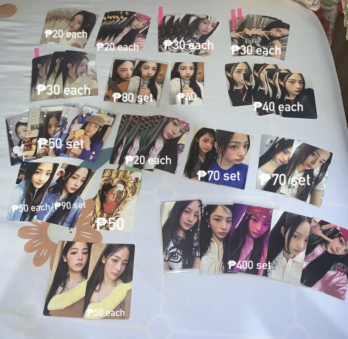 _maicalee's tweet photo. wts lfb ph | decluttering sale

newjeans minji photocards

₱ in each pic 
- if take all ₱1,180 (29 pcs except dupes) free pf 
- flash exp / gcash
- prio payo / can do long dop
- comment or dm to claim

t. njz newjeans hanni danielle dani minji haerin hyein pc get up omg album https://t.co/2exflqYyYI