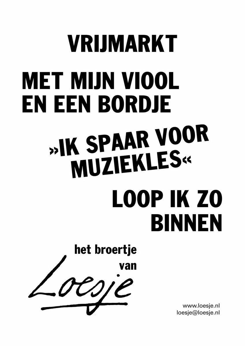 **                  vrijmarkt 

            met mijn viool
             en een bordje 

                       >>ik spaar voor muziekles<< 

                                 loop ik zo
                                          binnen     ** 

 #Koningsdag