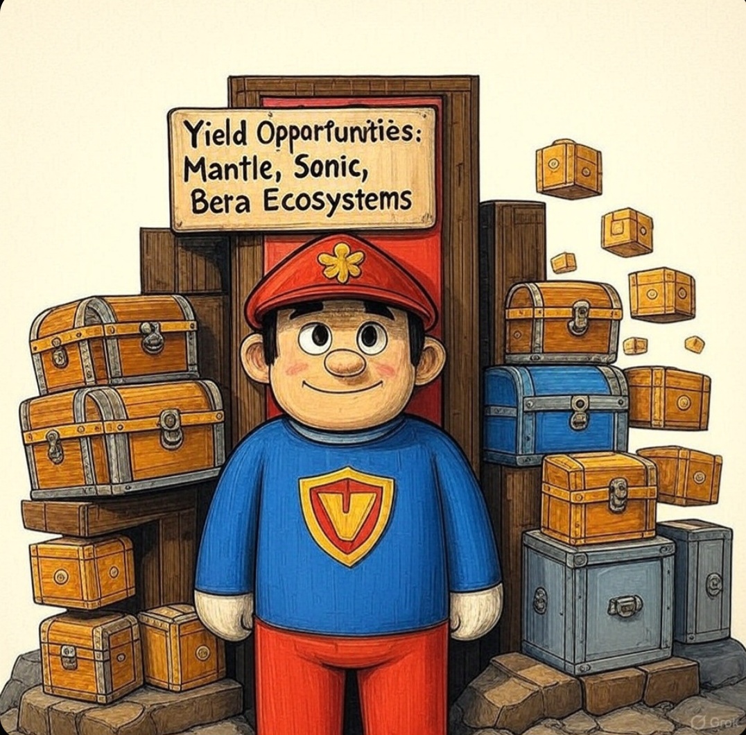 Mars_DeFi's tweet image. Mantle, Sonic, and Berachain are clearly the yield mines of this cycle.

I recently dropped a thread on juicy yields in the Mantle ecosystem, and the Part 2 of strategies on Sonic and Berachain.

ICYMI, check out this summary.

🎯 @Mantle_Official

❖ @mETHProtocol
➛ Assets…