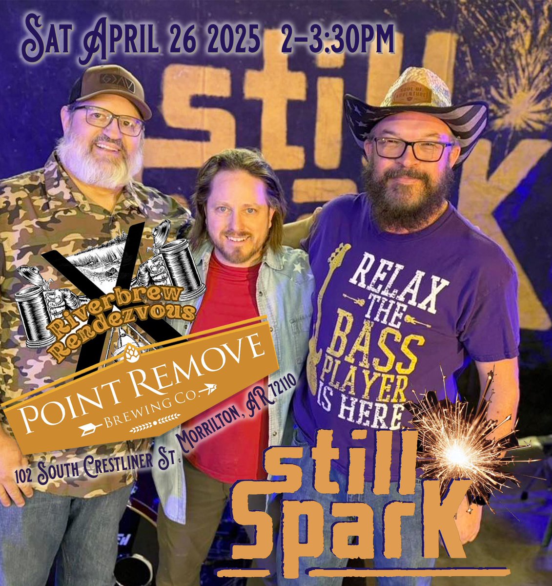 SethFreeman's tweet photo. This Saturday 4/26/25 at Point Remove Morrilton AR there’s a great event going on , and we’re performing! https://t.co/CluBGUL7ot