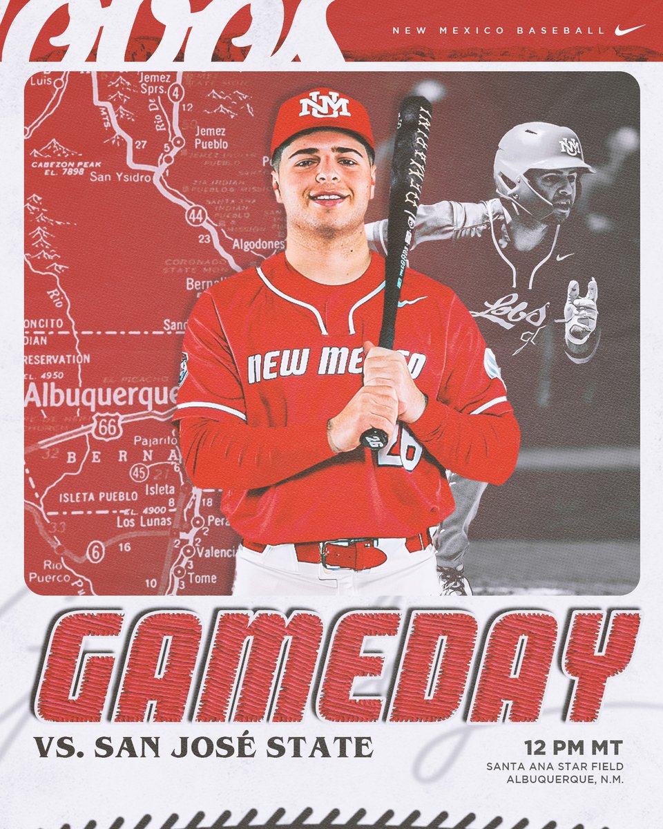 UNMLoboBaseball's tweet photo. Getting started early today as we go for the series.

🆚 San Jose State
🕕 Noon MT
📍 Santa Ana Star Field
📺 MW Network (https://t.co/j7Ih4nflt0)
📊 https://t.co/JaEGfQaPsa
🎟️ https://t.co/Jdu18uepAL

𝗚𝗔𝗠𝗘𝗗𝗔𝗬 𝗖𝗘𝗡𝗧𝗥𝗔𝗟 ⚾️🐺: https://t.co/ut7hBFTYKv https://t.co/1GsJHYOSyI