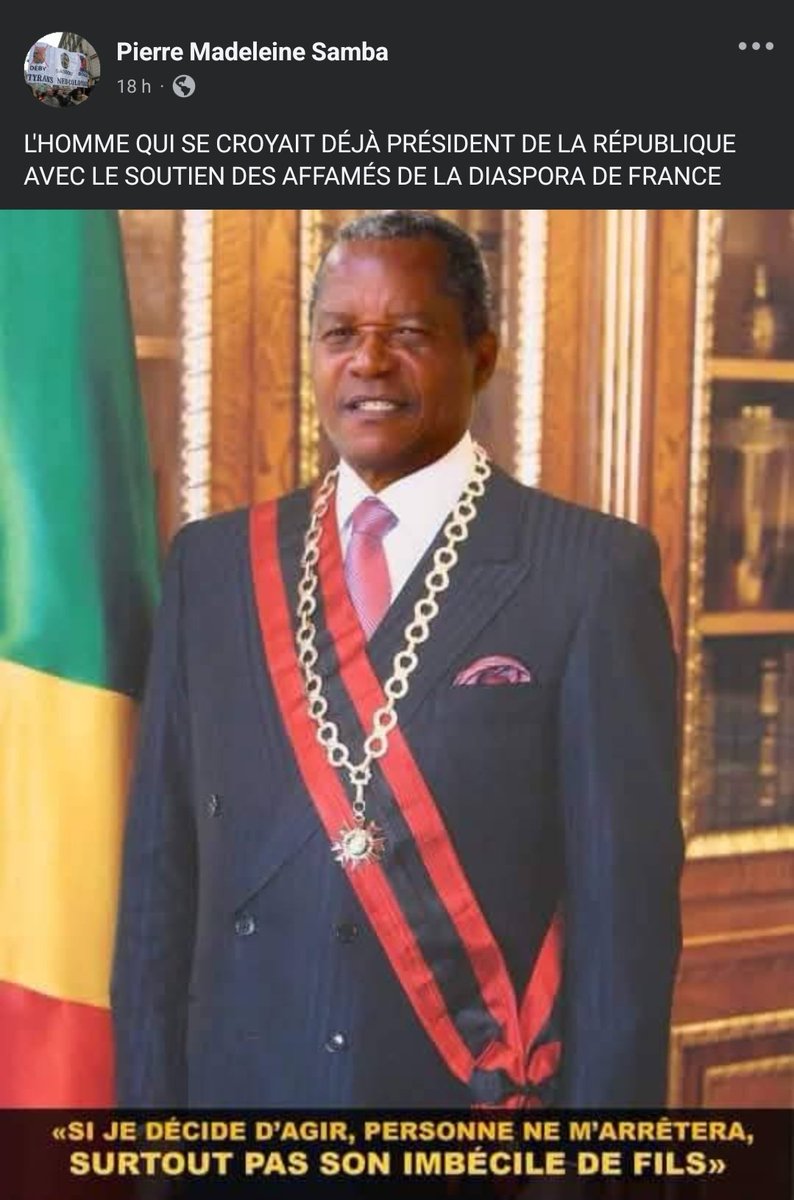 BrelNdinga's tweet photo. Pierre Madeleine Samba, Ton manque de respect est une honte et ta bassesse n'a d'égale que ton ignorance. Qui es-tu pour insulter un homme de la trempe du Mr Jean Dominique Okemba, un patriote dont le parcours militaire et politique impose le respect, même à ses adversaires ? https://t.co/pGZAVrXH2B