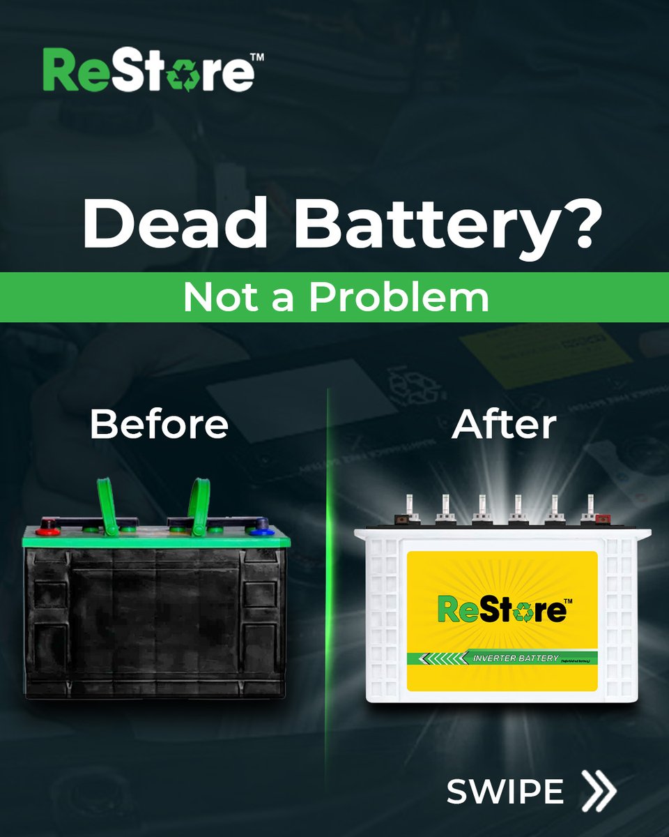 Restorelife_'s tweet photo. Dead battery? ⚡ No problem! Restorelife brings it back to life with smart tech. Save money, save the planet! 🌎🔋 
Visit: https://t.co/3b6Hwrcuag
 #Restorelife #BatteryRestoration #SaveEnergy #GreenEnergy https://t.co/xHB50umP8U