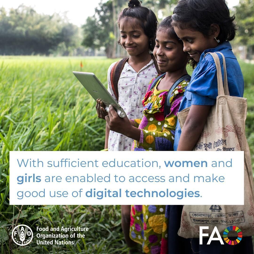 Digital skills open doors – but many girls and young women are shut out by fewer learning opportunities &amp; unfair social norms.

Opening up access to digital education is key to building a more equitable future for all.

#GirlsinICT #AgInnovation