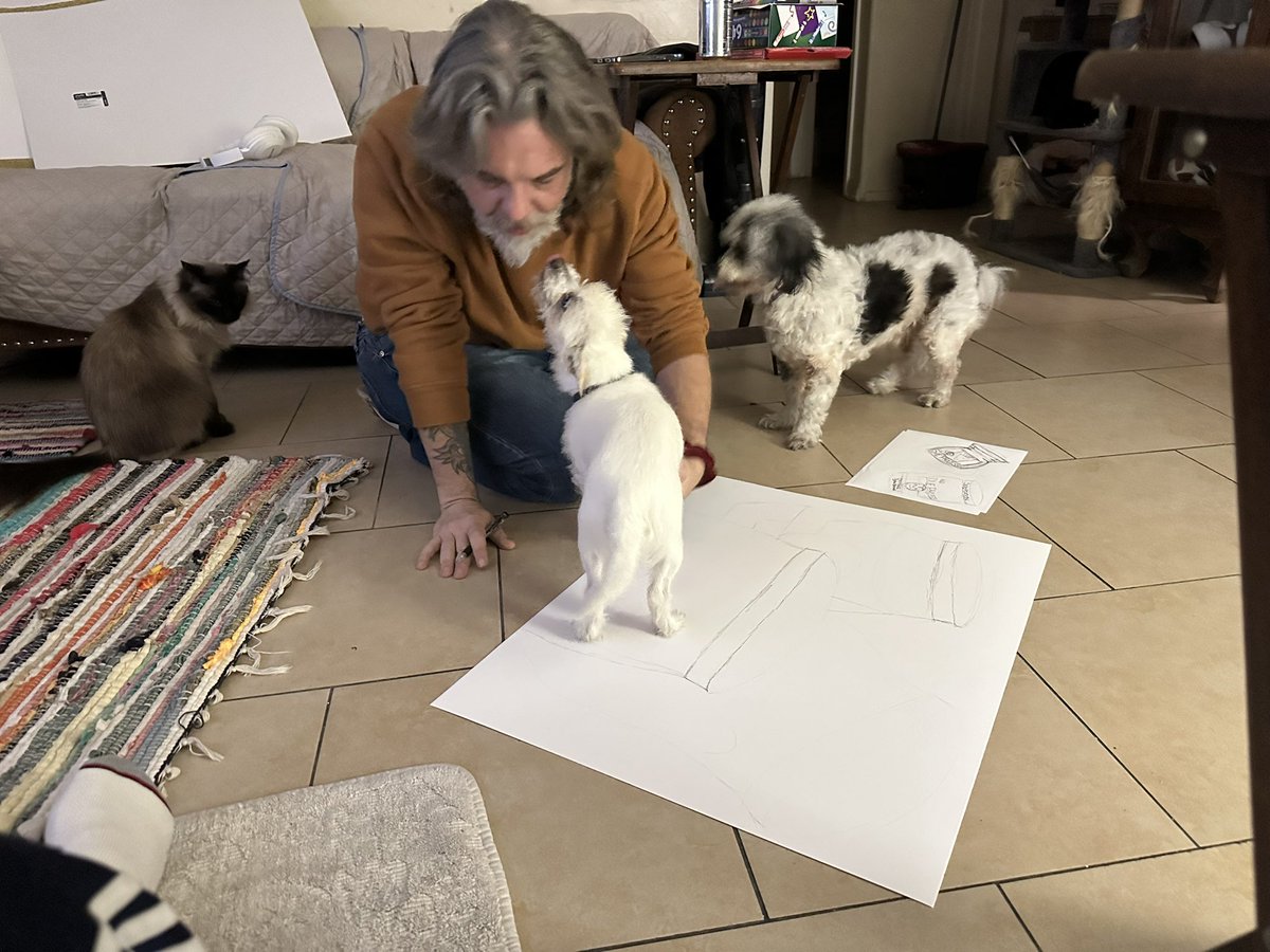 goRubenRuben's tweet photo. Oralè Resister 
Everyone is helping make protest signs tonight.
Rita , Cesar, Lulu, Sammy, Melody and bff. 
#Resist #ProtestSign #ICEBbabyToss #DueProcess #USDemocracy #HandsOff https://t.co/tzmGzy9u91