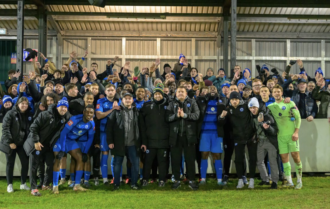 So here we go...
Last game day of the season hopefully &amp; the league title on the line.
We're confident, we're ready, but whatever happens later this afternoon, these boys have been unreal.
Couple missing in the photo but love everyone one of them 🙏🏼💙🤍 <a href="/BTFC/">Billericay Town FC</a>