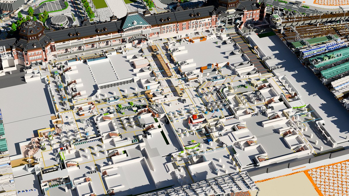 マイクラ 東京駅  構内高架下構造
#minecraft #minecraft建築コミュ  blender rendering