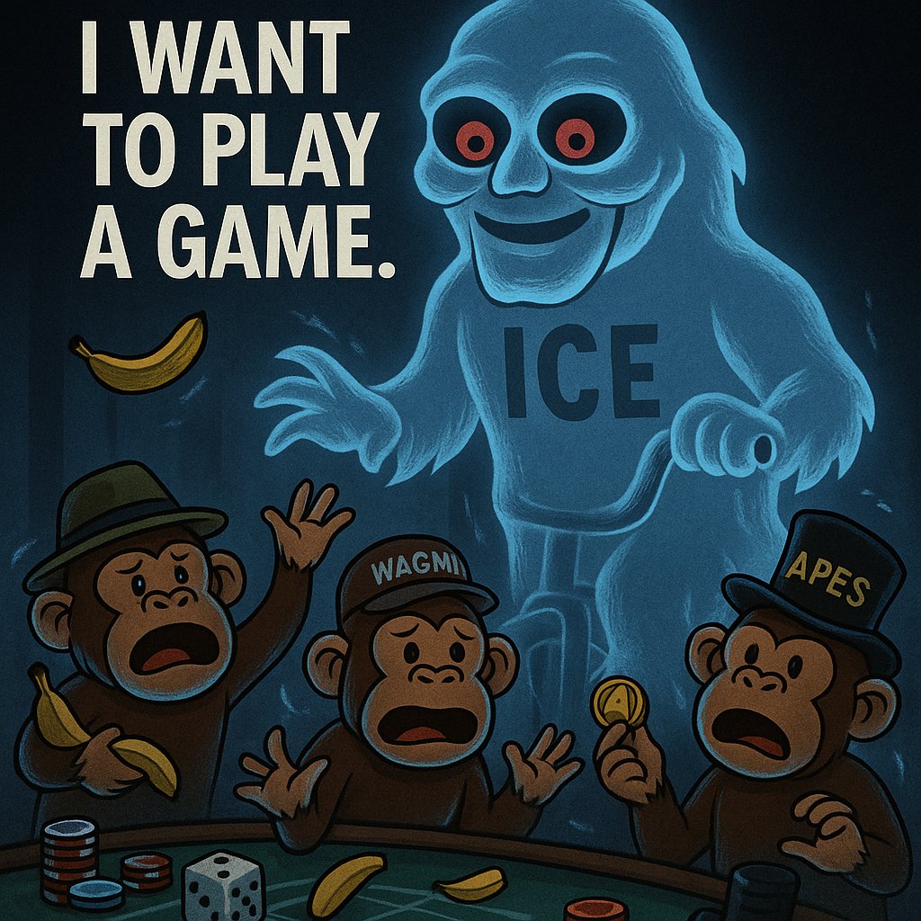 GM <a href="/apes_win/">Apes Win</a> 
I want to play a game🧊🍌🎲
$ICE