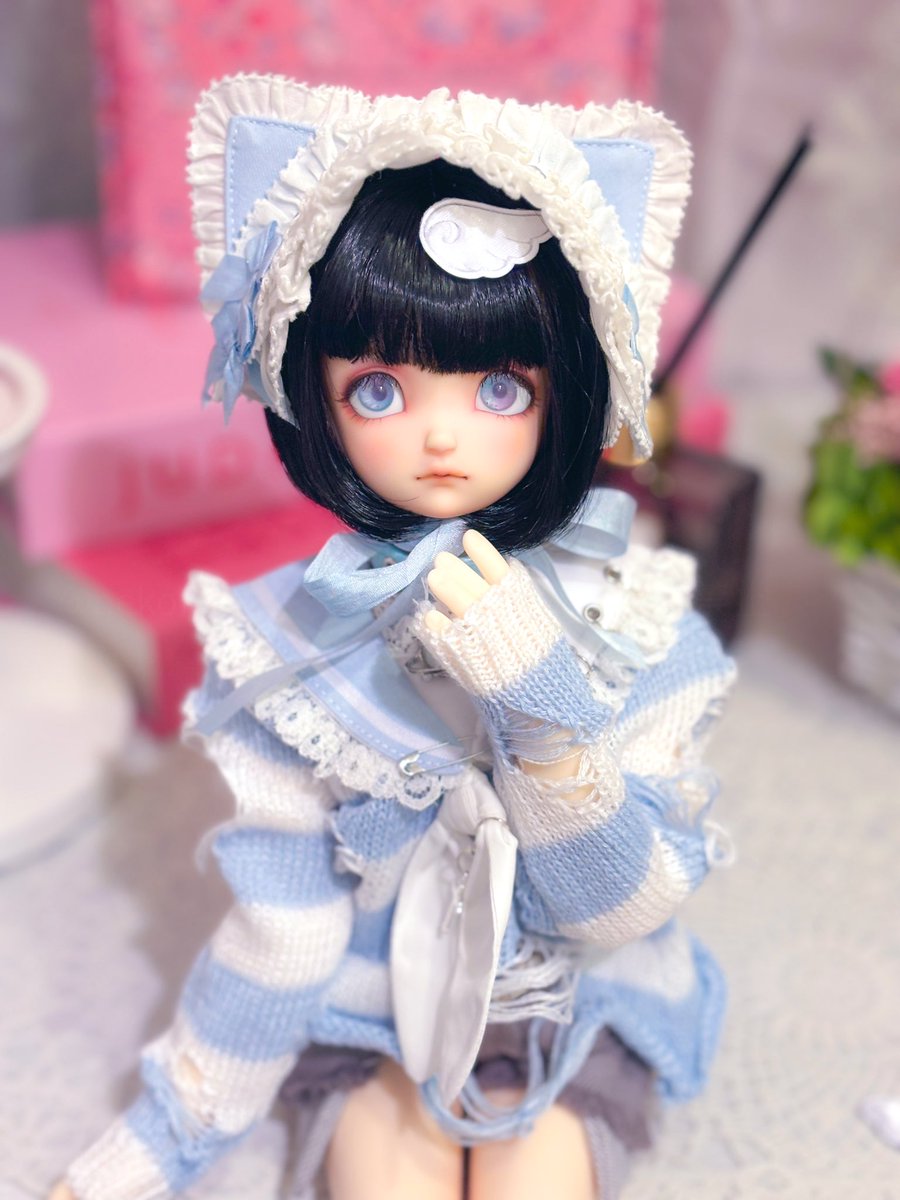 nekomimi0319's tweet image. 食べちゃいたいくらいかわいいとはこのこと🤦‍♀️
実はるきくんにはロールモデル(実在の某アイドル)いるんですけど、
ウィッグ替えたら予想以上に似すぎててまじでやばい🤣💙🩵

👀 #アイカマル
👗 #Magiccat 
🪐&amp;amp;🪽 #むりアクセサリー