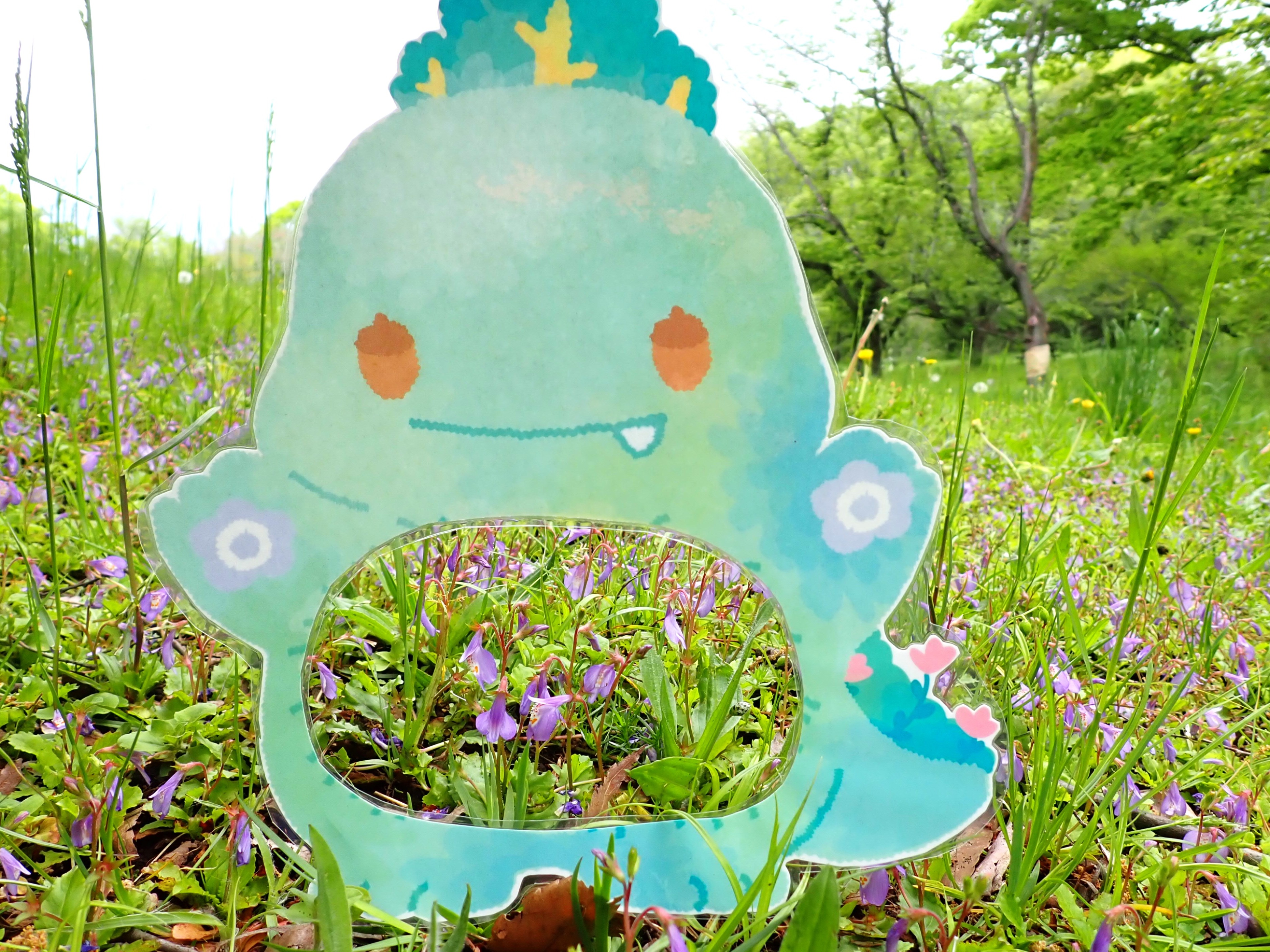 【Nゲージ】花咲く公園
（展示額と給電パック付）★（夜景ジオラマ） のと鉄道「劇場版 花咲くいろは HOME SWEET HOME」ラッピング車