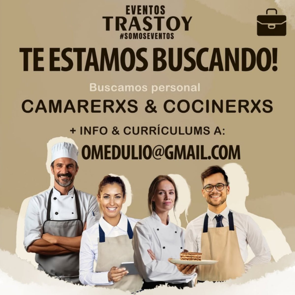 Oferta de empleo del #grupomedulio / #eventos.trastoy  📍#galicia

📩 omedulio@gmail.com

#acoruña #aspontes <a href="/Turvegal/">Turvegal</a>