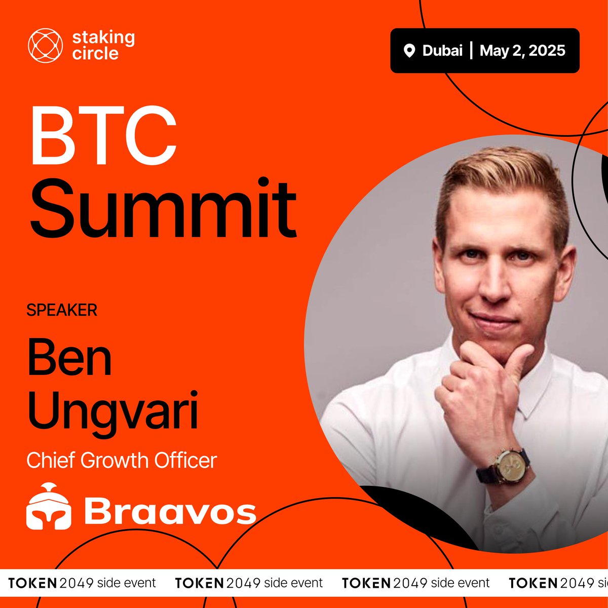 Staking Circle (@stakingcircle) on Twitter photo No wrap. No detour. Just Bitcoin.
<a href="/ben_ungvari/">Ben Ungvari</a> shares his perspective on the role of self-custodial wallets for BTCfi. Hear from <a href="/myBraavos/">Braavos - Your Bitcoin & Starknet Wallet</a> team at BTC Summit.
🇦🇪 RSVP: btcsummit.stakingcircle.com No wrap. No detour. Just Bitcoin.
<a href="/ben_ungvari/">Ben Ungvari</a> shares his perspective on the role of self-custodial wallets for BTCfi. Hear from <a href="/myBraavos/">Braavos - Your Bitcoin & Starknet Wallet</a> team at BTC Summit.
🇦🇪 RSVP: btcsummit.stakingcircle.com