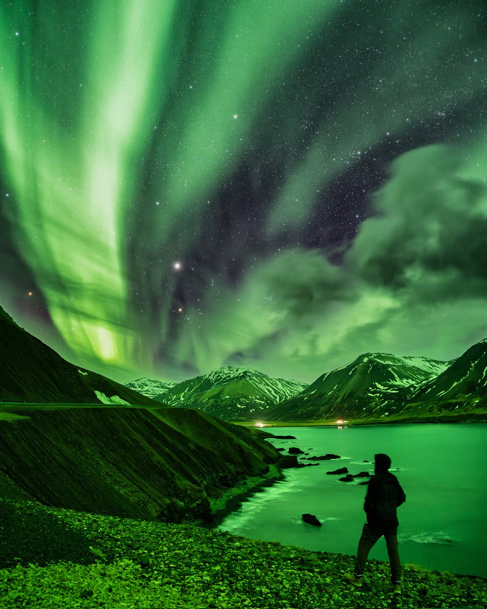 Just me and the northern lights :)