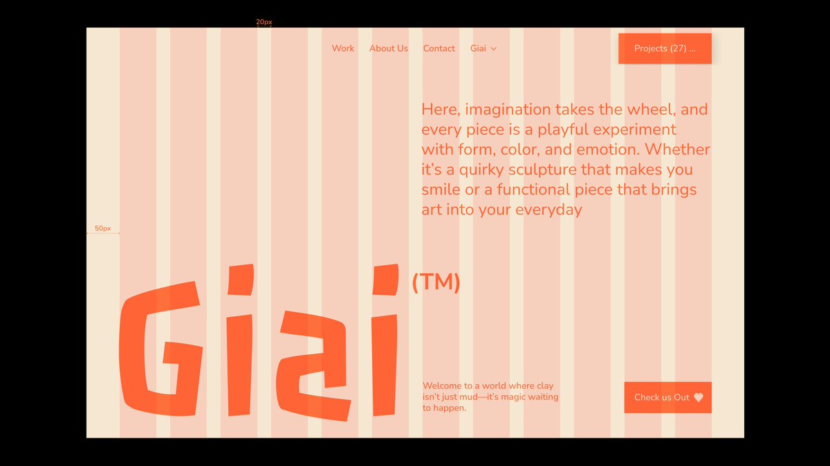 Sevendigitmark1's tweet photo. A little something I have been working on 

A playful clay artist portfolio that is Expressive. Bold. Full of soul.

Full reveal drops in a few hours.
#WebDesign #UIUX #pottery  #CreativePortfolio #ArtistWebsite #ClayArt #DesignReveal #ExpressiveDesign #MadeWithLove #WebsiteTease https://t.co/ceEoVSU7XM