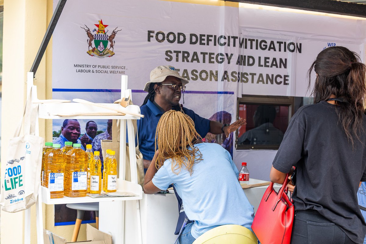 WFP_Zimbabwe's tweet image. As #ZITF2025 draws to a close, there’s still time for a meaningful conversation on food security. Visit our stand and let’s talk solutions, sustainability, and leaving no one behind.