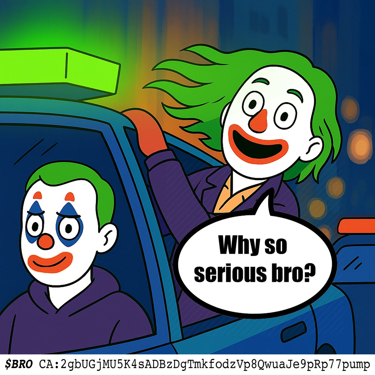 AmerBabakLife's tweet photo. @BRO_MemeCoin @solana @pumpdotfun @RaydiumProtocol @orca_so @dexscreener @cz_binance @binance @PancakeSwap @crypto @cryptocom Why so serious $BRO? https://t.co/MSbyPf0ngb
