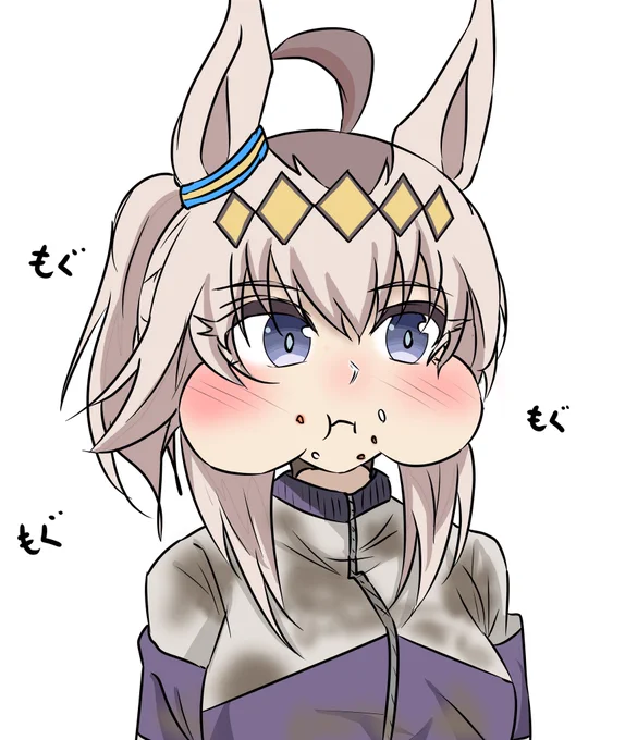 B「ねぇ…オグリちゃん… 私の話聞いてる??」 #オグリキャップ #イラスト