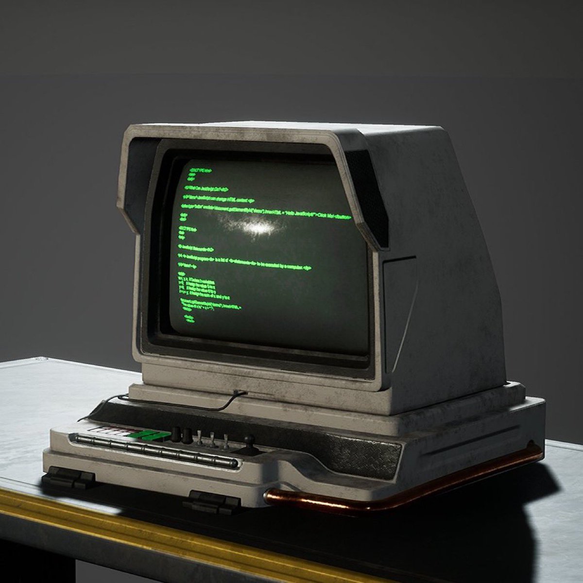 MichaelG_3D's tweet image. 4. 90s concept computer which was very fun to make!