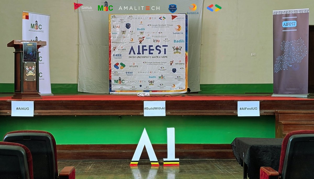 All set ! 🚀
Thanks to <a href="/amali_tech/">AmaliTech</a>, <a href="/miic_ug/">Makerere Innovation & Incubation Center</a>  and <a href="/SunbirdAI/">SunbirdAI</a>

#AI4UG #BuildWithAi #AIFestUG
