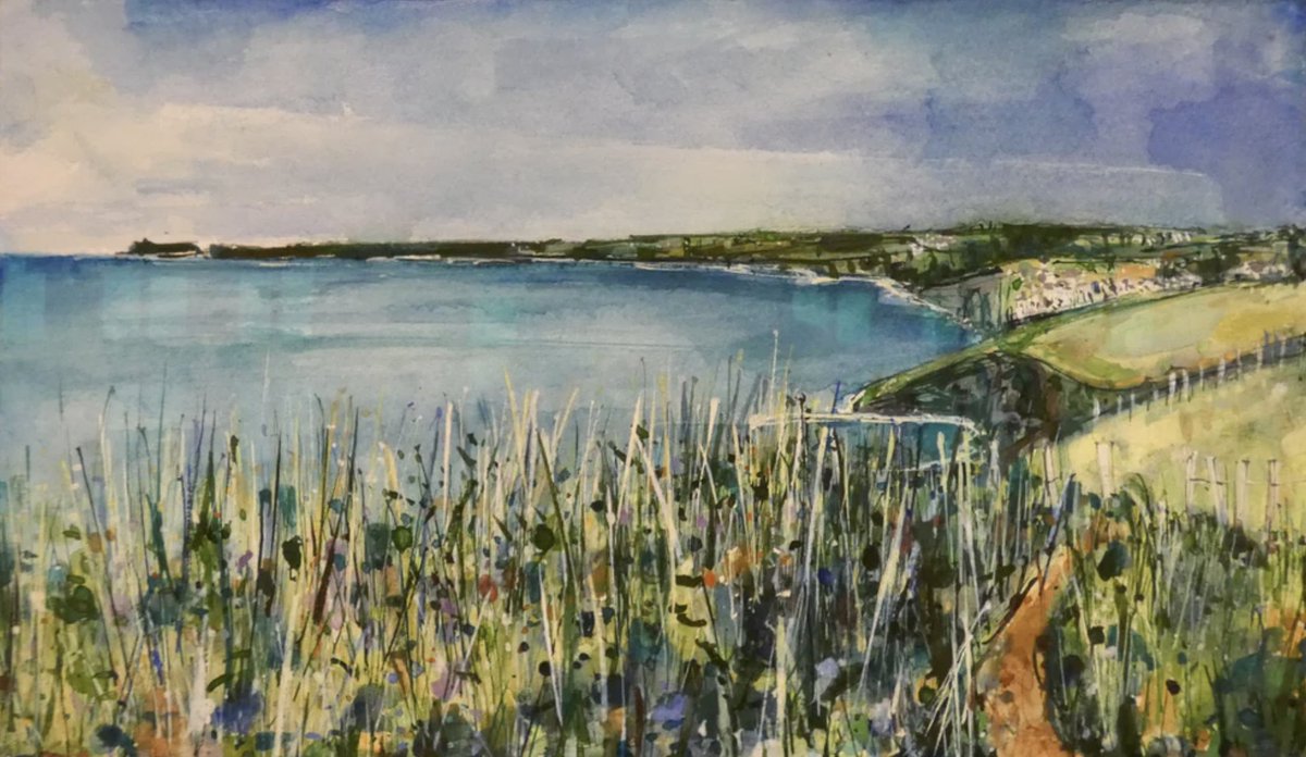 'From Varley' out over Port Isaac Bay. No finer a view! #originalpainting #PortIsaacBay