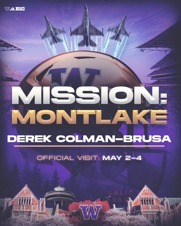 Derek Colman-Brusa (@colmanbrusa2026) on Twitter photo I’m looking forward to this!!
🟣🟡☔️☔️☔️ <a href="/CoachJeddFisch/">Jedd Fisch</a> <a href="/Coach_Walters/">Ryan Walters</a> <a href="/CoachKaufusi/">Jason Kaufusi</a> <a href="/UW_Football/">Washington Football</a> I’m looking forward to this!!
🟣🟡☔️☔️☔️ <a href="/CoachJeddFisch/">Jedd Fisch</a> <a href="/Coach_Walters/">Ryan Walters</a> <a href="/CoachKaufusi/">Jason Kaufusi</a> <a href="/UW_Football/">Washington Football</a>
