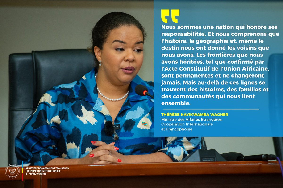 #DeclarationDePrincipes 
Allocution de la Ministre d'Etat, Thérèse Kayikwamba Wagner.