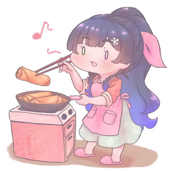 上手に揚げれるかな～4月もお疲れさまでしたGW配信が沢山で楽しみだ#ねぇま〜しろ #ゆきしろアート 