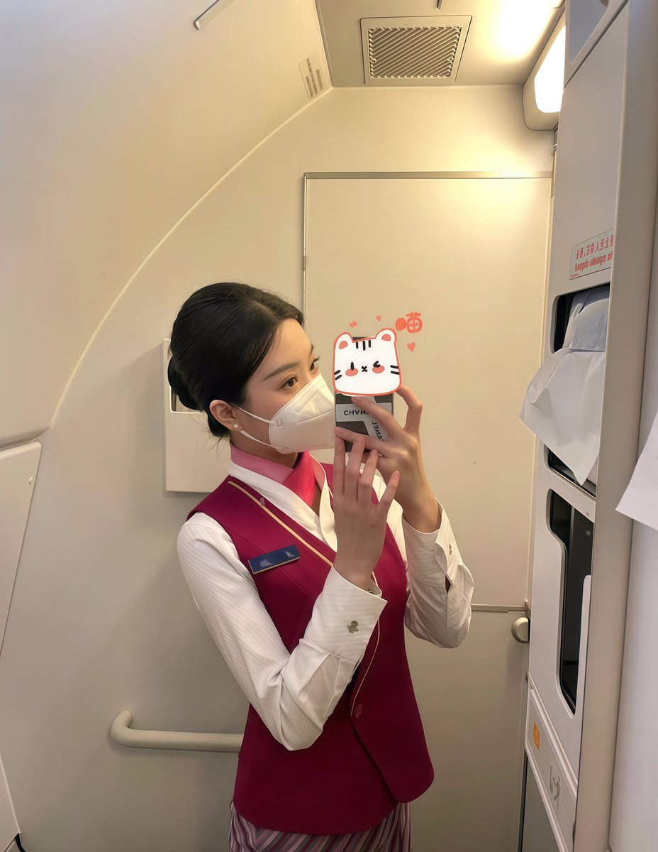 乘客们应该想不到，刚才给他们发晚饭的空姐，正在洗手间里脱了内裤拍照…

而且正在期待晚上发生点什么～ https://t.co/0SUacKMGCe