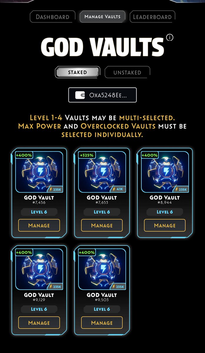 Added another vault + pass <a href="/InfiniGods/">InfiniGods⚡️</a> <a href="/brydisanto/">Bry DiSanto⚡️</a> 

LFGOD 
$God