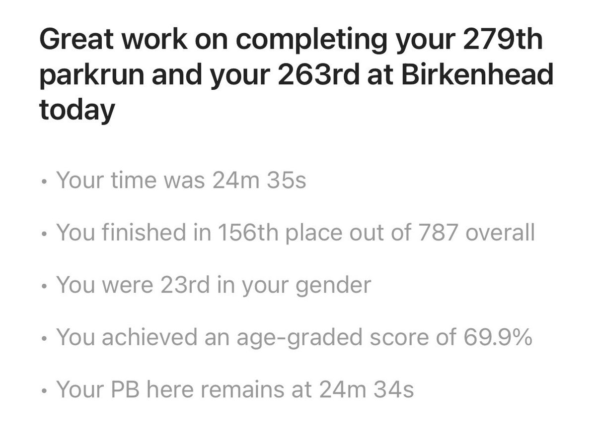 Helen Titu (@titu_helen) on Twitter photo 1 second off PB ๐
Consistent ๐ค
<a href="/bheadparkrun/">Birkenhead parkrun ๐โโ๏ธ ๐๐พโโ๏ธ ๐ถ๐ผโโ๏ธ ๐ถ๐ปโโ๏ธ๐ถ</a>
<a href="/parkrunUK/">parkrun UK</a>
#loveparkrun๐ณ
2๏ธโฃ4๏ธโฃ:3๏ธโฃ5๏ธโฃ 1 second off PB ๐
Consistent ๐ค
<a href="/bheadparkrun/">Birkenhead parkrun ๐โโ๏ธ ๐๐พโโ๏ธ ๐ถ๐ผโโ๏ธ ๐ถ๐ปโโ๏ธ๐ถ</a>
<a href="/parkrunUK/">parkrun UK</a>
#loveparkrun๐ณ
2๏ธโฃ4๏ธโฃ:3๏ธโฃ5๏ธโฃ