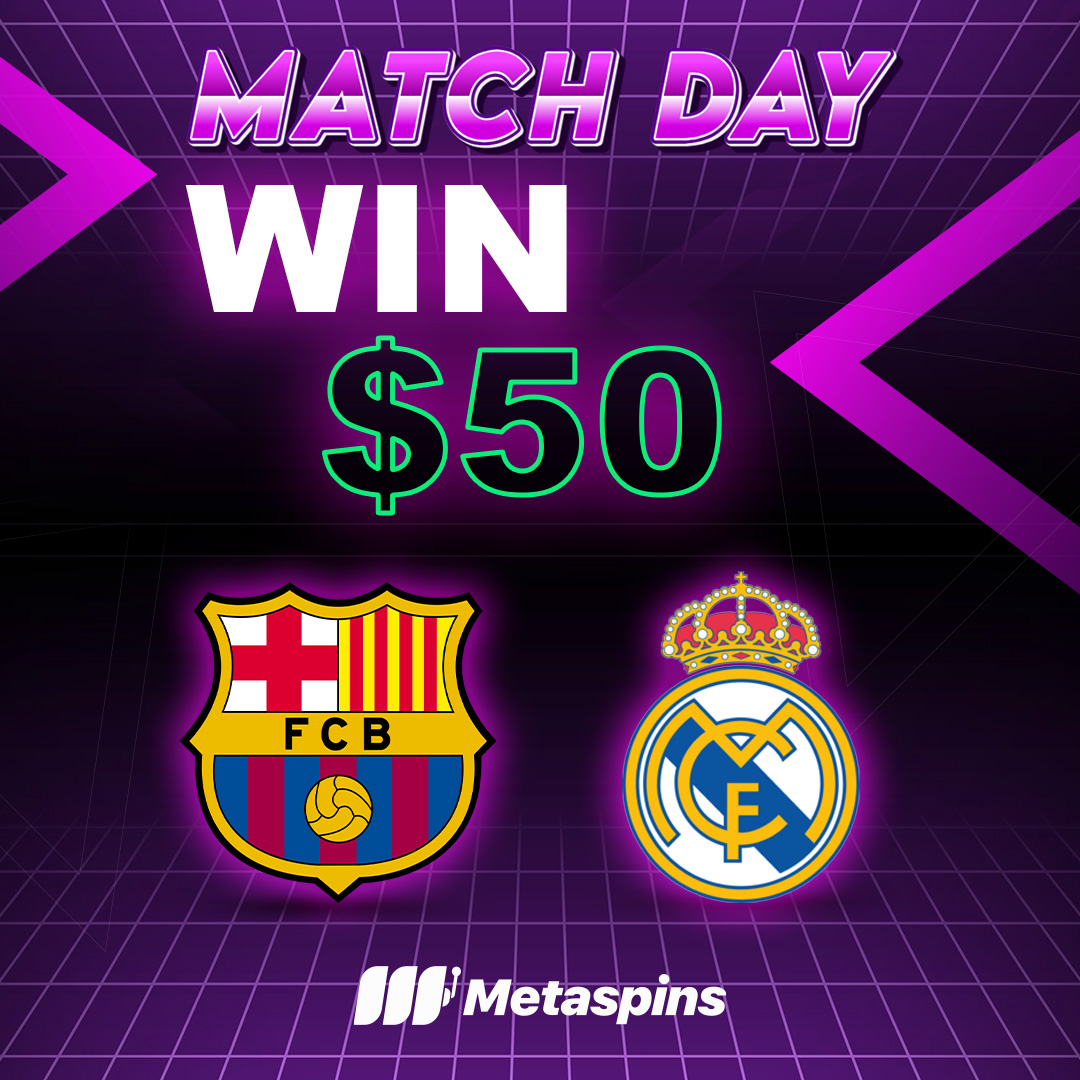 metaspinscasino's tweet photo. Barcelona take on Real Madrid in the Copa del Rey final tonight! 🏟️

Who will emerge victorious? Guess the amount of goals for a chance to win a $50 Free Bet 💰

To enter:
🔁 Retweet
💬 Comment your prediction and VALID Metaspins User ID https://t.co/vgMfOgbB1S