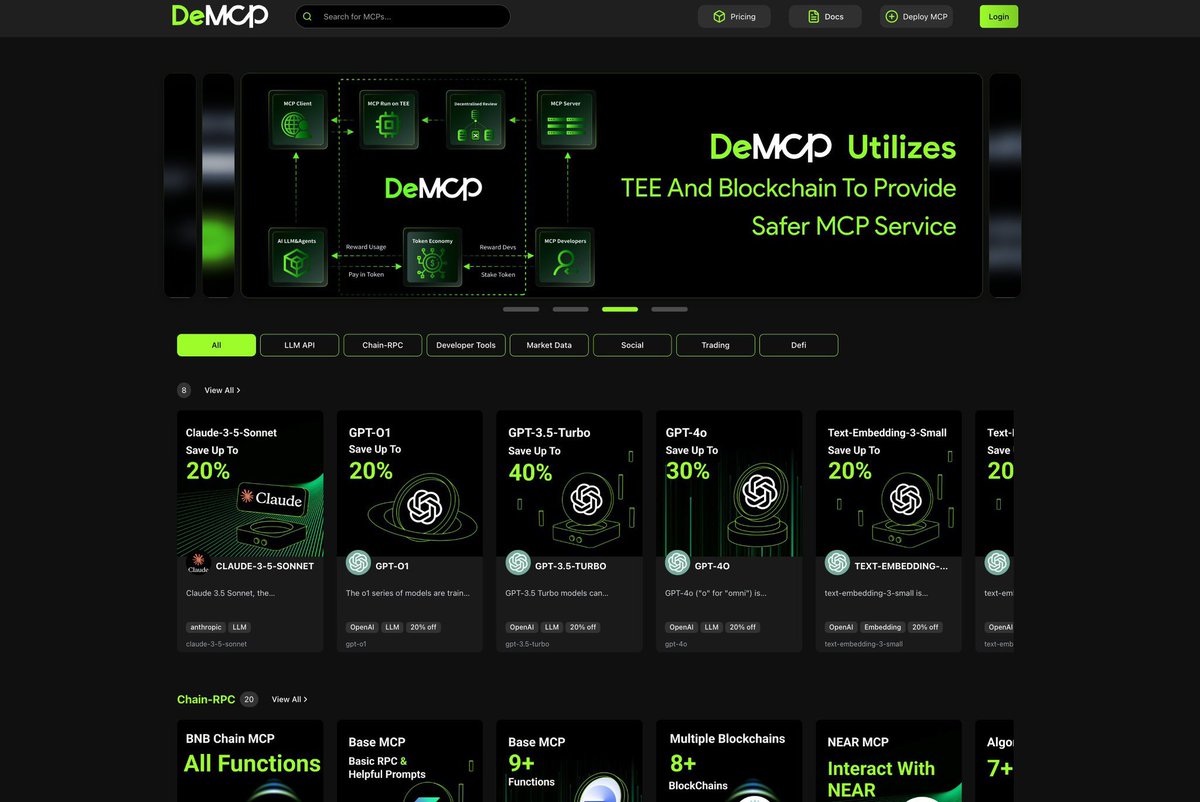 DjPrestigeUk's tweet photo. If you still haven’t checked out @DeMCP_AI, you’re seriously missing out.

Tons of MCPs have been leaking user data lately — even tiny mistakes have led to millions lost.

DeMCP changes the game. They’re the first to lock all MCP metadata on-chain with smart contracts, so anyone can check it. No secrets, no BS.

On top of that, they’ve got Remote Attestation making sure every MCP is running legit, untampered code in a real TEE. Insane, right?

Don’t sleep on this DYOR NFA
