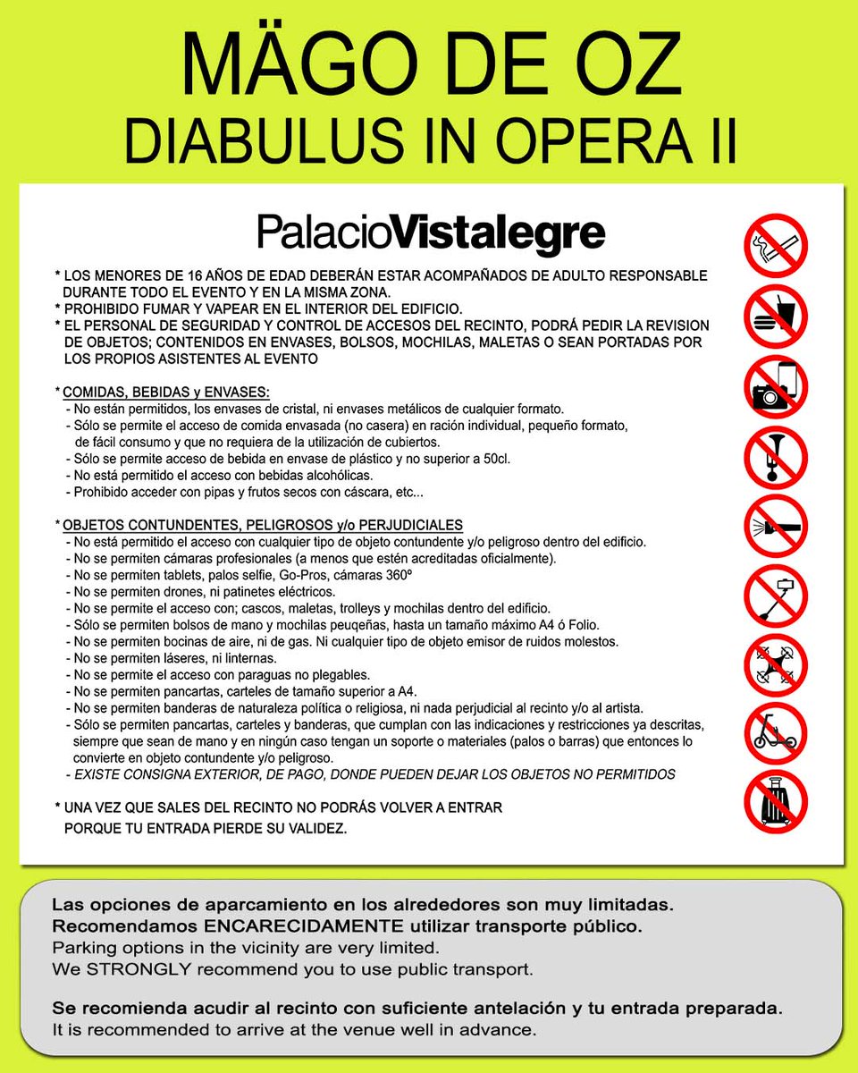 VistalegreMad's tweet photo. 🔥¡Entradas agotadas! Esta noche, el Palacio Vistalegre se llena con @magodeozoficial presentando Diabulus in Opera II 🎻¡Nos vemos en unas horas!🎶
@calleunder #magodeoz #diabulusinopera #vistalegre #conciertosmadrid https://t.co/0eCxX8sxdE