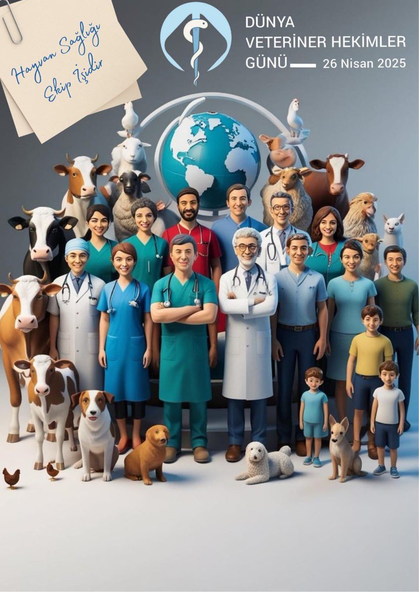 Bugün Dünya Veteriner Hekimler Günü!
2025 yılının teması: “Hayvan Sağlığı Bir Ekip İşidir”Veteriner hekimler; sağlıklı hayvanlar, güvenli gıda ve sürdürülebilir bir çevre için farklı disiplinlerle omuz omuza çalışan vazgeçilmez birer sağlık profesyonelidir
#VeterinerHekimlerGünü