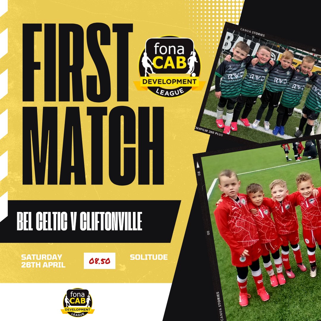 "First match to kick off the <a href="/fonacabbelfast/">fonaCAB</a> Development League this morning: Belfast Celtic vs Cliftonville 2019s! Good luck to both teams!"