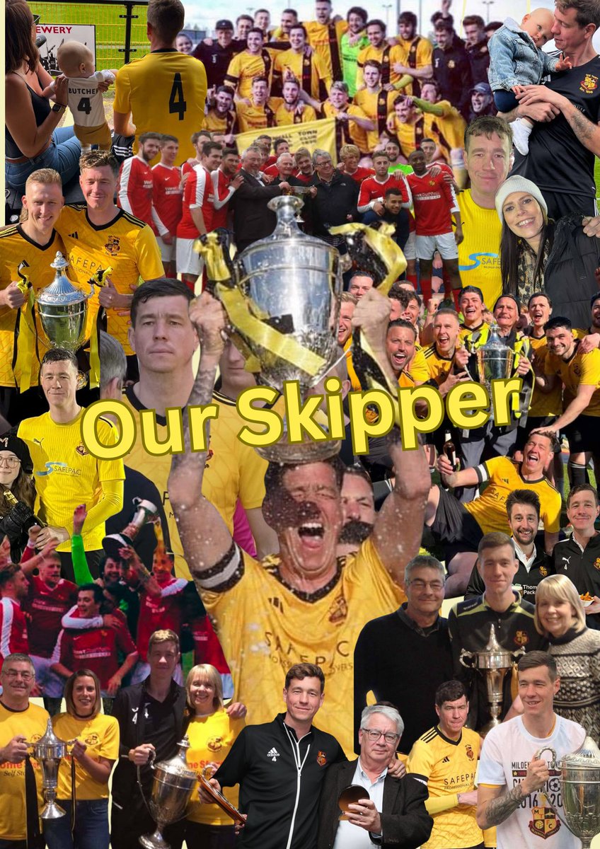 MildenhallTown's tweet image. @LukeButcher8 thank you for everything skipper 

#upthehall #ourskipper #leader #clublegend
