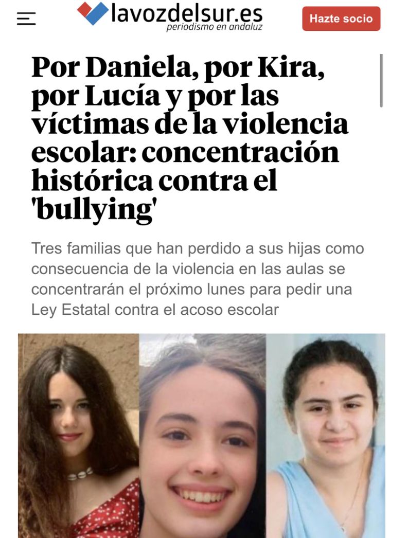 Este próximo lunes 28 de abril, a las doce del mediodía, frente a la Consejería de Educación del Principado de Asturias, situada en la plaza de España de Oviedo, tendrá lugar una concentración silenciosa para pedir una Ley Estatal contra el acoso escolar que contará con la